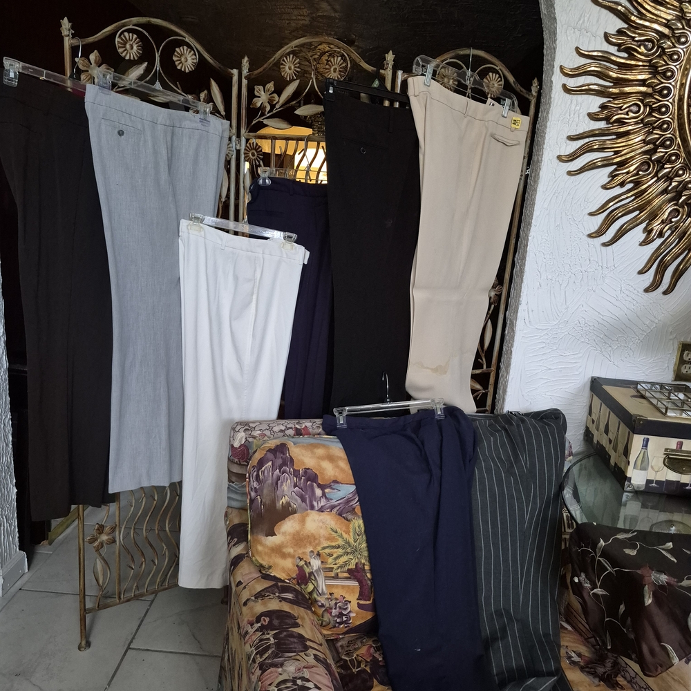 Women's Dress Pants Lot - Black, Navy, Gray, White, Tan